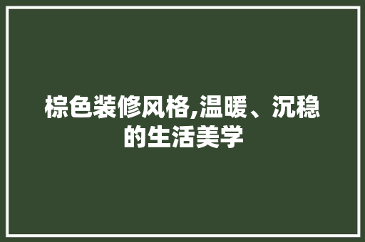 棕色装修风格,温暖、沉稳的生活美学 滑动门