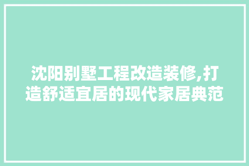 沈阳别墅工程改造装修,打造舒适宜居的现代家居典范 塑钢门