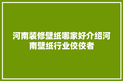 河南装修壁纸哪家好介绍河南壁纸行业佼佼者