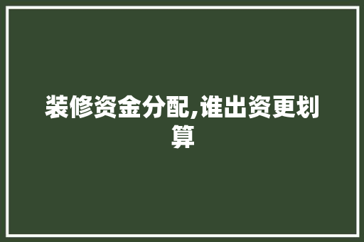装修资金分配,谁出资更划算 实木门