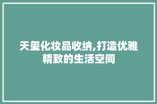 天玺化妆品收纳,打造优雅精致的生活空间