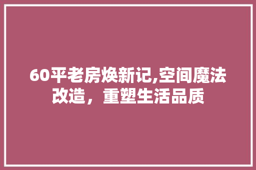 60平老房焕新记,空间魔法改造，重塑生活品质 防火门