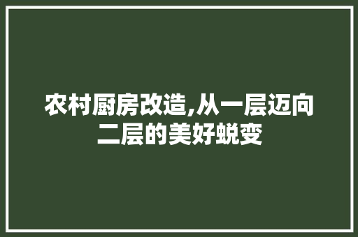 农村厨房改造,从一层迈向二层的美好蜕变 防火门