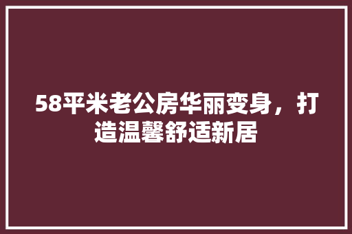 58平米老公房华丽变身，打造温馨舒适新居 塑钢门