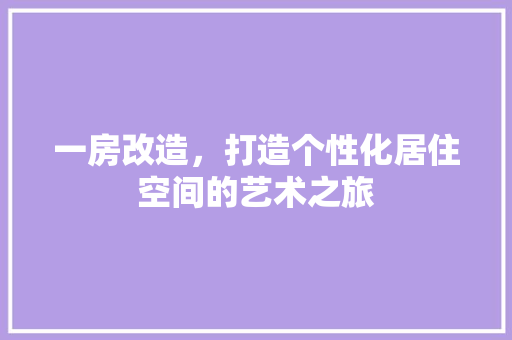 一房改造，打造个性化居住空间的艺术之旅 折叠门