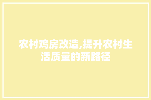 农村鸡房改造,提升农村生活质量的新路径 实木门