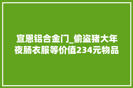 宣恩铝合金门_偷盗猪大年夜肠衣服等价值234元物品一须眉在宣恩行窃被判刑