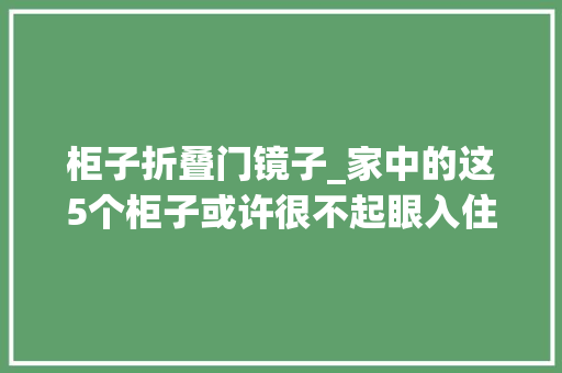 柜子折叠门镜子_家中的这5个柜子或许很不起眼入住后你会创造有多好用
