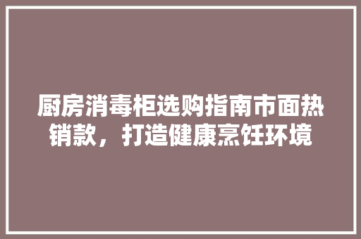 厨房消毒柜选购指南市面热销款，打造健康烹饪环境