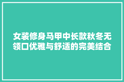 女装修身马甲中长款秋冬无领口优雅与舒适的完美结合 实木门