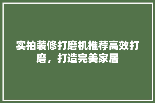 实拍装修打磨机推荐高效打磨，打造完美家居 滑动门