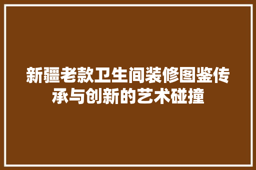 新疆老款卫生间装修图鉴传承与创新的艺术碰撞