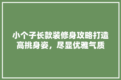 小个子长款装修身攻略打造高挑身姿，尽显优雅气质
