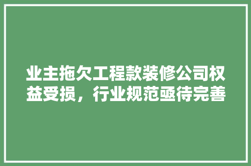 业主拖欠工程款装修公司权益受损，行业规范亟待完善 实木门