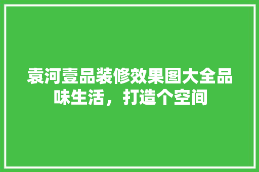 袁河壹品装修效果图大全品味生活，打造个空间 折叠门