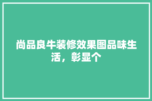 尚品良牛装修效果图品味生活，彰显个